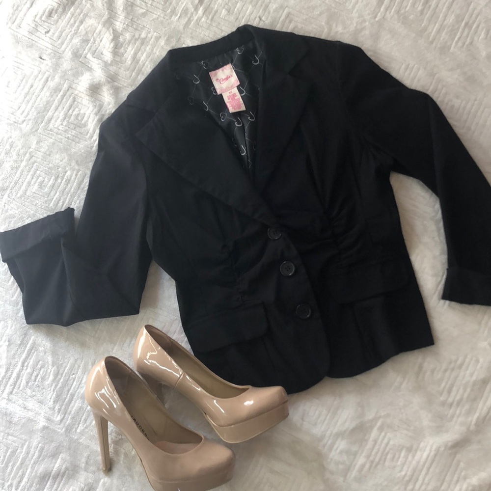 Candie’s Black Fitted Button up Blazer M